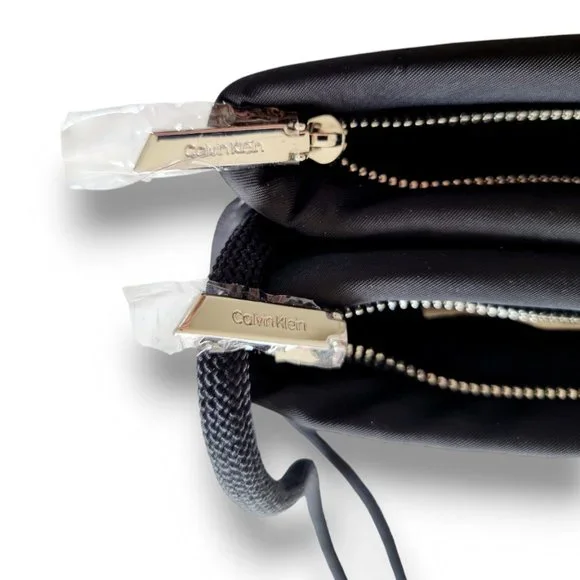 Calvin Klein Roped Recycled Crossbody Bag in Black & Silver BNWT - Picture 14 of 16